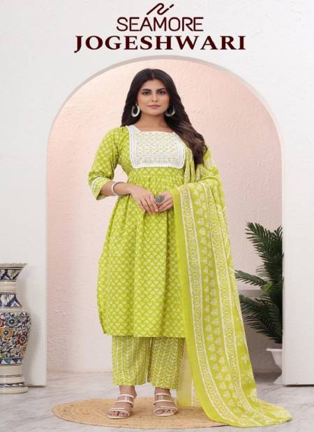Jogeshwari Wear By SEAMORE Women Kurta Pant With Dupatta Wholesale Online